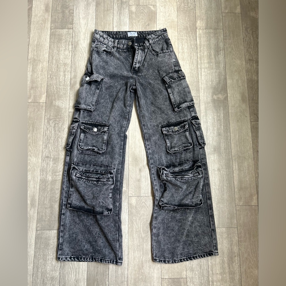 GOGO JEANS USA Black Cargo Pants
